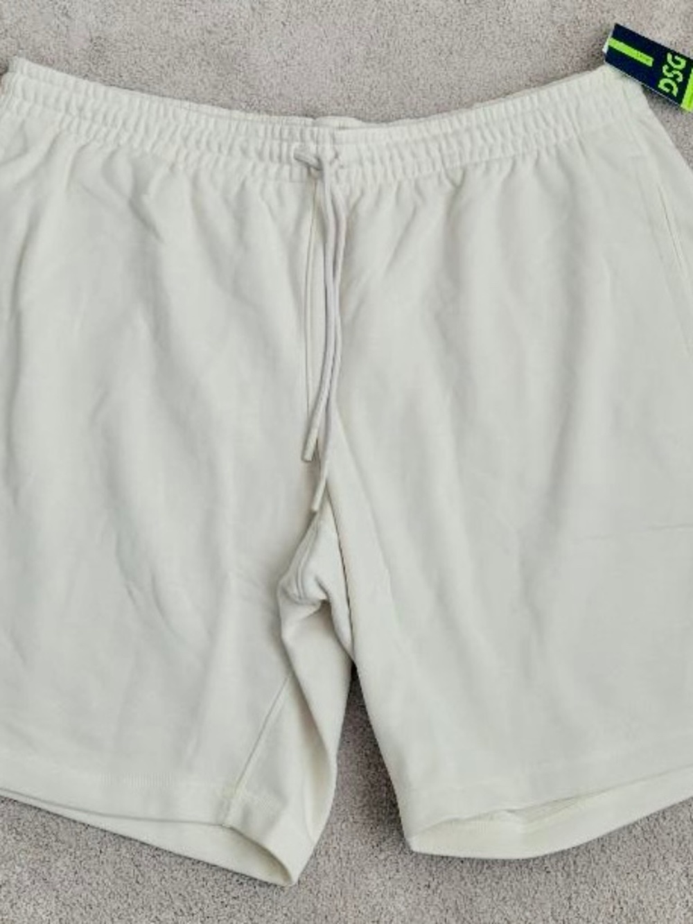 DSG Men's French Terry Drawstring Shorts Light Sand Size 3XL